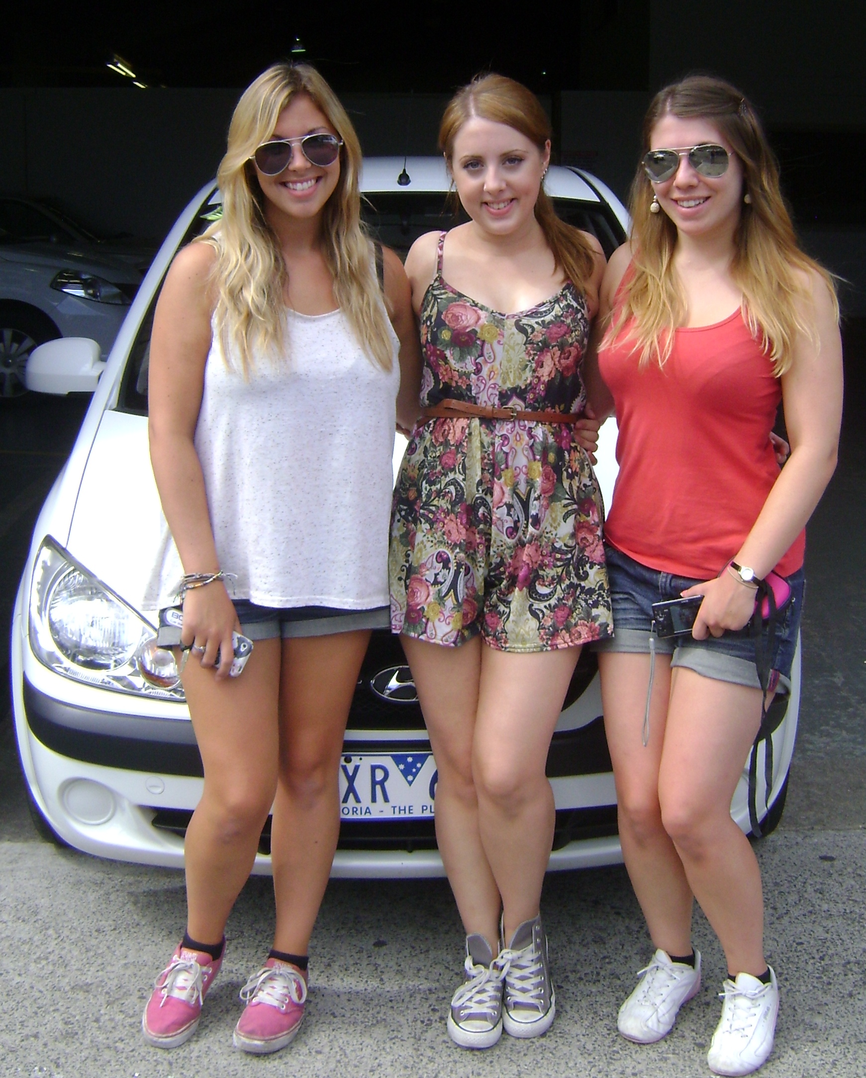 Girls all driving Great Ocean Road